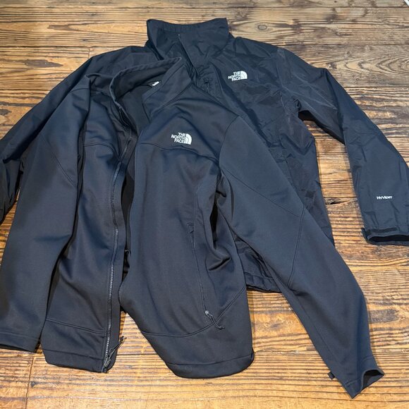 North Face 3-in-1 Triclimate Waterproof Jacket TNF Black Mens XXL WindWall CLEAN - Picture 1 of 16
